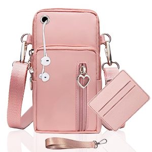 LYJOW Sac Téléphone Portable Femmes Bandoulière - Reglable pour Running et Everyday Use + Portefeuille + Sacoche Telepho