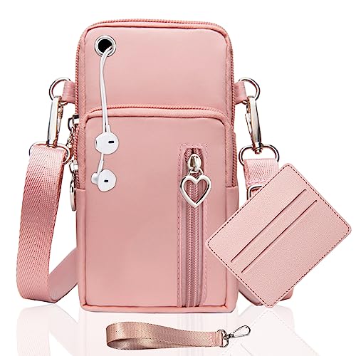 LYJOW Sac Téléphone Portable Femmes Bandoulière - Reglable pour Running et Everyday Use + Portefeuille + Sacoche Telepho
