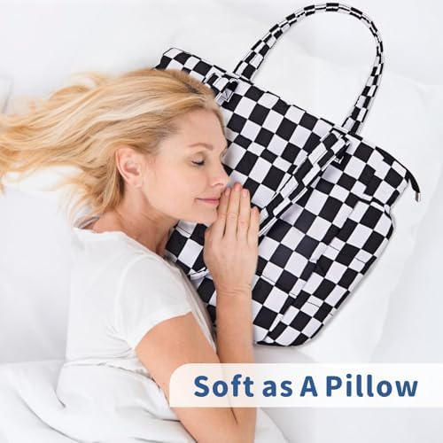 TOPDesign Lightweight Puffy Handbag for Women Travel TOPDesign Quilted Shoulder Bag for Women Work TOPDesign Puffer Tote