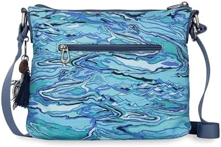 Sakroots Eco Twill Crossbody Purse for Everyday Use and Travel - Zipper Closure & Adjustable Strap