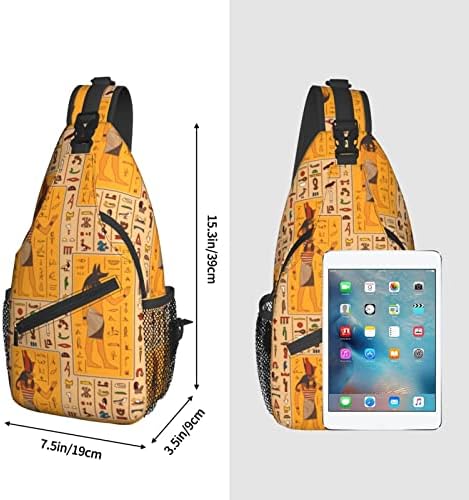 ASYG Egyptian Sling Bag Casual Backpack Crossbody Daypack Casual Use Men Women Multifunctional Style