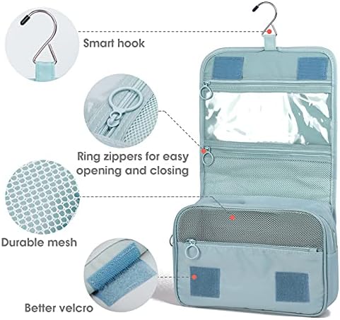 Narwey Beige Small Hanging Travel Toiletry Bag for Women Travel Bag Specifications: Makeup Bag Organizer, Cosmetics Bag - Image 12