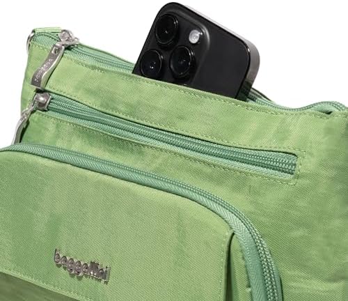 Baggallini Original RFID Protected Lightweight Nylon Zippered Travel Purse for Women ClimatePartner Certified