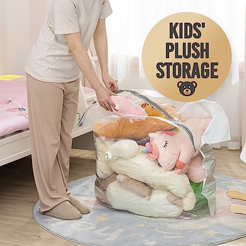 TAILI Jumbo Cube Vacuum Storage Bags 4 Pack, Extra Large (31x40x15 Inch) for Clothing and Bedding, Space Saving Closet O