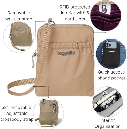Baggallini Womens Bryant Pouch With RFID Handbags | Beach | One Size US