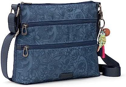 Sakroots Eco Twill Crossbody Purse for Everyday Use and Travel - Zipper Closure & Adjustable Strap