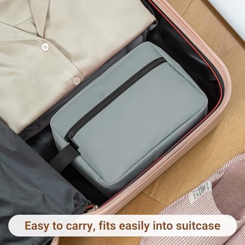 Elviros Lightweight Travel Toiletry Bag for Women and Men Travel Essentials Gifts for Men(Navy Blue) Global Recycled Sta