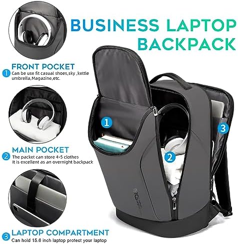Smart BANGE Business Waterproof 15.6 Inch Laptop Backpack for Travel with USB Charging Port
| BANGE Business Smart Wate - Image 45