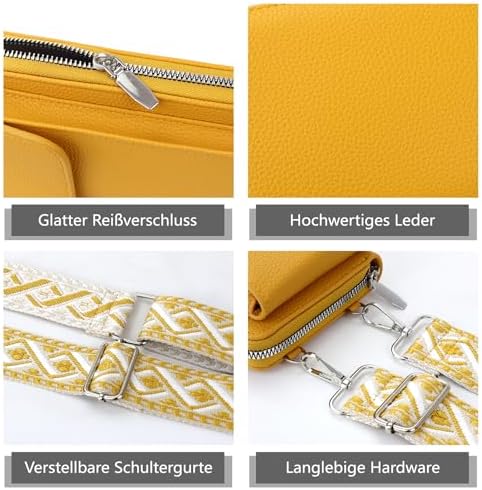 Women's Small PU Leather Crossbody Bag for Phone, 7 Inches | DBPBToU Women's PU Leather Crossbody Phone Purse, 7 Inches