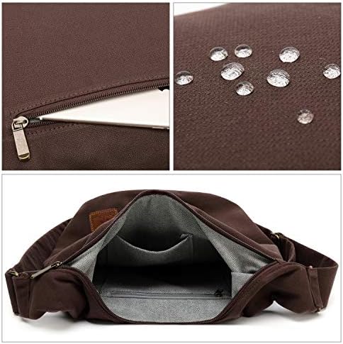 Coton Pose Women's Hippie Crossbody Bag - Top Zip Large Capacity Canvas Sling Bag - Handmade Jacquard Cloth