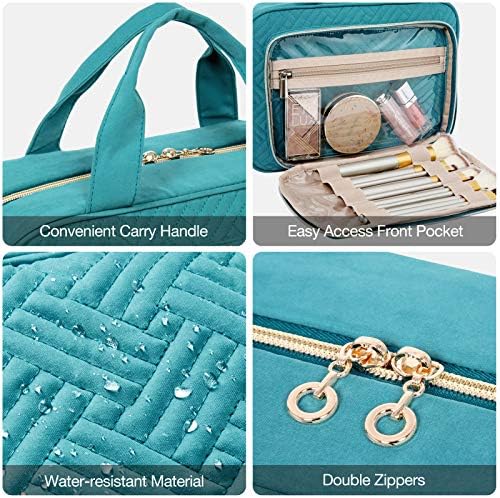 Toiletry Bag Smart Hanging Travel Makeup Organizer TSA Approved Transparent | Travel Makeup Organizer with Hanging Feat