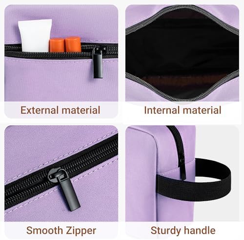 Elviros Lightweight Travel Toiletry Bag for Women and Men Travel Essentials Gifts for Men(Navy Blue) Global Recycled Sta