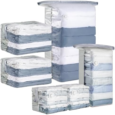 TAILI Jumbo Cube Vacuum Storage Bags 4 Pack, Extra Large (31x40x15 Inch) for Clothing and Bedding, Space Saving Closet O