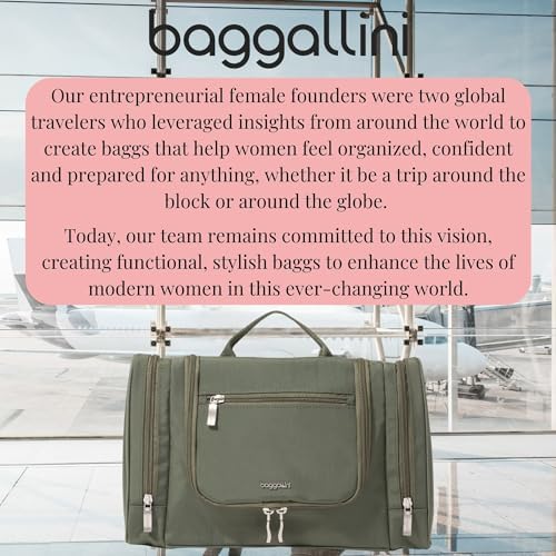 Baggallini High-Quality Toiletry Kit for Men and Women on Business Trips | Baggallini Travel Toiletry Kit Featuring Com