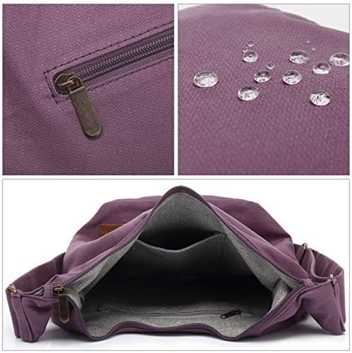 Coton Pose Women's Hippie Crossbody Bag - Top Zip Large Capacity Canvas Sling Bag - Handmade Jacquard Cloth