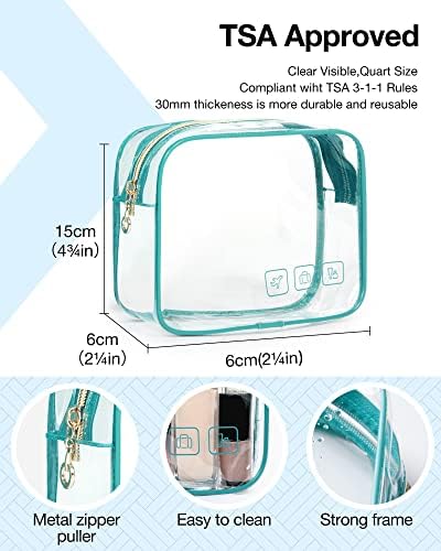 Toiletry Bag Smart Hanging Travel Makeup Organizer TSA Approved Transparent | Travel Makeup Organizer with Hanging Feat