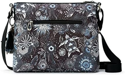 Sakroots Eco Twill Crossbody Purse - Eco Friendly Material For Everyday & Travel - Zipper Closure & Adjustable Strap