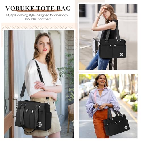 VOBUKE Sac Bandoulière Grande Sacs a Main Imperméables pour Femme Usage Quotidien avec Multi-Poches et Bandoulieres Régl