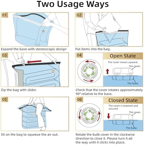 TAILI Jumbo Cube Vacuum Storage Bags 4 Pack, Extra Large (31x40x15 Inch) for Clothing and Bedding, Space Saving Closet O