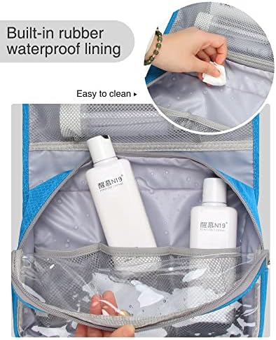 Relavel Travel Toiletry Bag for Men, Large Capacity Travel Kit, Hanging Toiletry Bag for Women