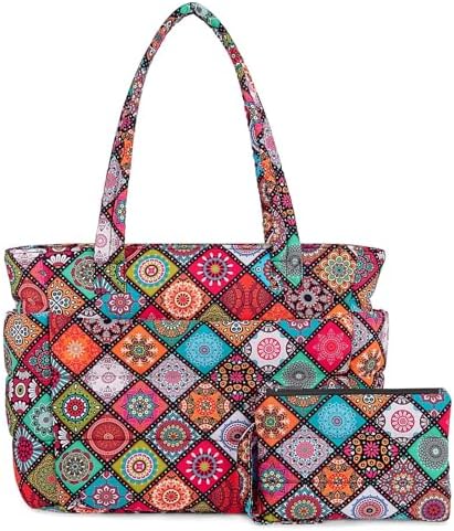 TOPDesign Lightweight Puffy Handbag for Women Travel TOPDesign Quilted Shoulder Bag for Women Work TOPDesign Puffer Tote