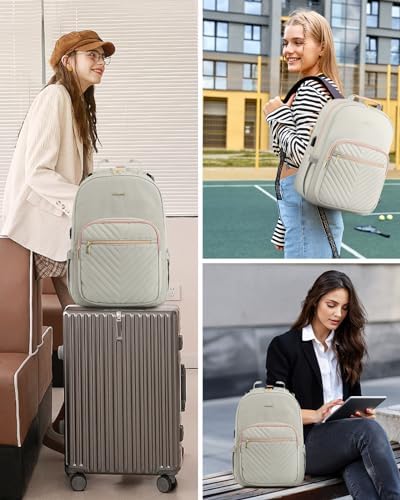 Laptop Backpack Purse for Women Work Travel Black OEKO-TEX STANDARD 100 Laptop Backpack Purse for Women College Black Qu