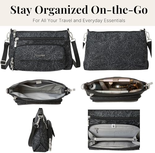 Baggallini Original RFID Protected Lightweight Nylon Zippered Travel Purse for Women ClimatePartner Certified