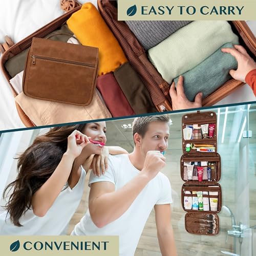 PAVILIA Water Resistant Makeup Bag Toiletries Women Men Travel Bag PAVILIA Foldable Cosmetic Organizer Travel Bag Large