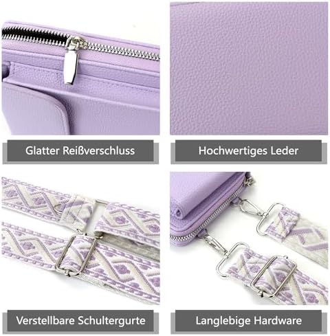 Women's Small PU Leather Crossbody Bag for Phone, 7 Inches | DBPBToU Women's PU Leather Crossbody Phone Purse, 7 Inches