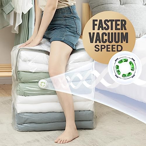 TAILI Jumbo Cube Vacuum Storage Bags 4 Pack, Extra Large (31x40x15 Inch) for Clothing and Bedding, Space Saving Closet O