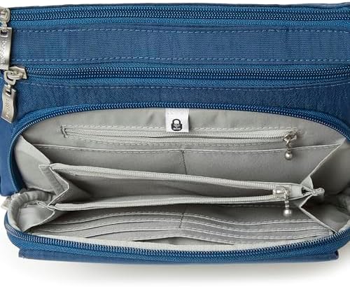 Baggallini Original RFID Protected Lightweight Nylon Zippered Travel Purse for Women ClimatePartner Certified