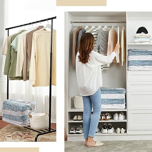 TAILI Jumbo Cube Vacuum Storage Bags 4 Pack, Extra Large (31x40x15 Inch) for Clothing and Bedding, Space Saving Closet O