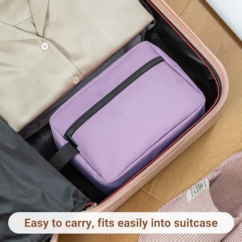 Elviros Lightweight Travel Toiletry Bag for Women and Men Travel Essentials Gifts for Men(Navy Blue) Global Recycled Sta