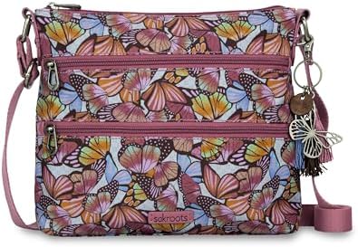 Sakroots Eco Twill Crossbody Purse for Everyday Use and Travel - Zipper Closure & Adjustable Strap