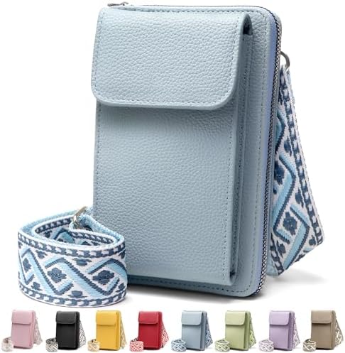 Women's Small PU Leather Crossbody Bag for Phone, 7 Inches | DBPBToU Women's PU Leather Crossbody Phone Purse, 7 Inches