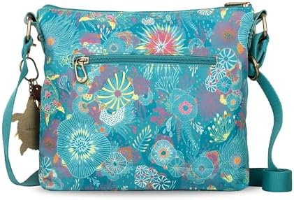 Sakroots Eco Twill Crossbody Purse for Everyday Use and Travel - Zipper Closure & Adjustable Strap