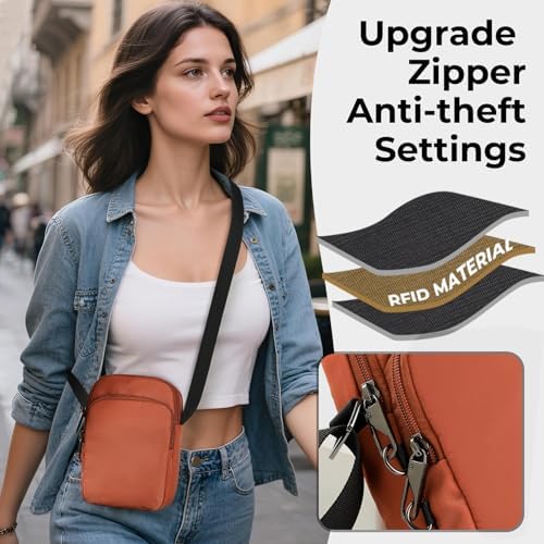 Tibroni Anti Theft RFID Crossbody Bag for Men and Women | Tibroni Sling Bag with Zipper Lock for Men and Women | Tibron