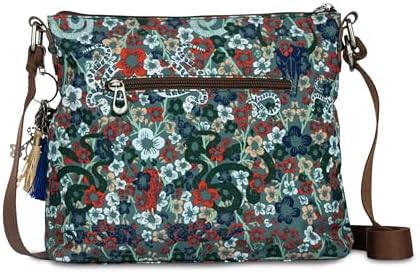 Sakroots Eco Twill Crossbody Purse for Everyday Use and Travel - Zipper Closure & Adjustable Strap