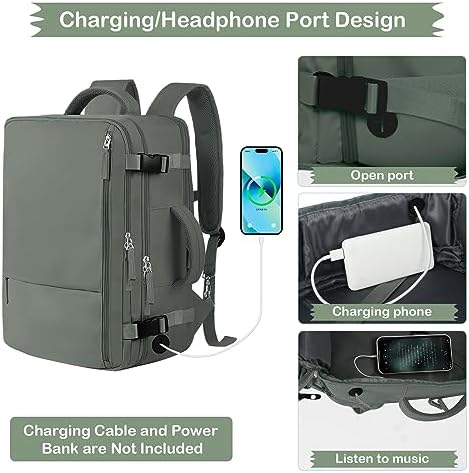 Hanples TSA Flight Approved Large Travel Backpack for Women and Men | Hanples Waterproof Anti-Theft Large Carry On Back