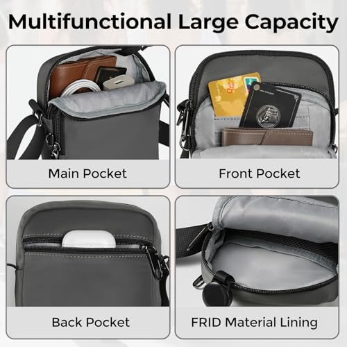 Tibroni Anti Theft RFID Crossbody Bag for Men and Women | Tibroni Sling Bag with Zipper Lock for Men and Women | Tibron