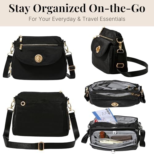 Baggallini Calais Crossbody Bags for Women Lightweight Water-Resistant Travel Purse Baggallini Calais Crossbody Bags for