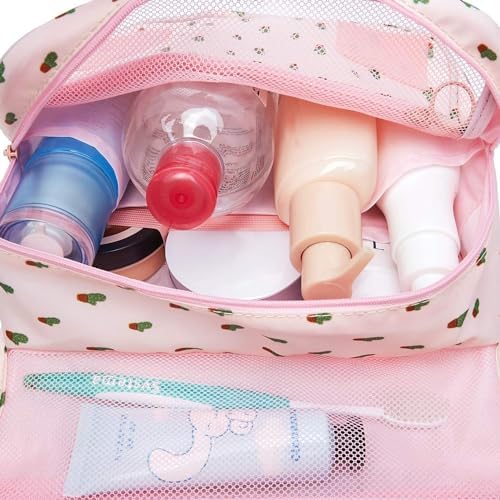Narwey Beige Small Hanging Travel Toiletry Bag for Women Travel Bag Specifications: Makeup Bag Organizer, Cosmetics Bag - Image 52