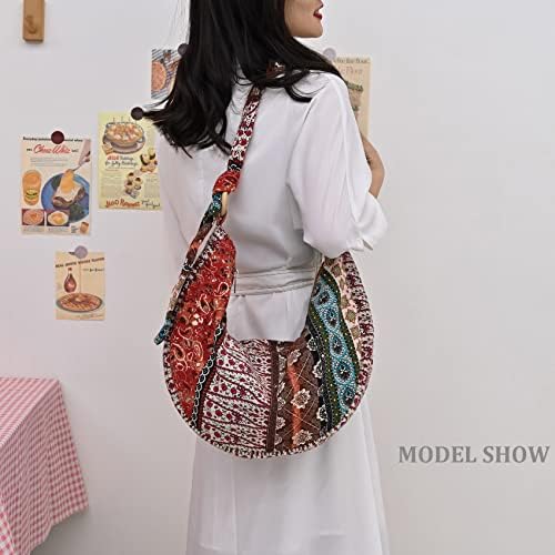 KARRESLY Women's Ethnic Style Sling Crossbody Bag with Adjustable Strap