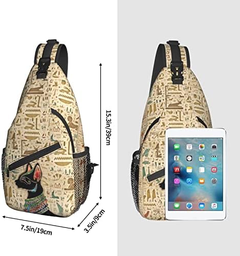 ASYG Egyptian Sling Bag Casual Backpack Crossbody Daypack Casual Use Men Women Multifunctional Style