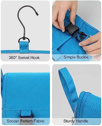 Relavel Travel Toiletry Bag for Men, Large Capacity Travel Kit, Hanging Toiletry Bag for Women