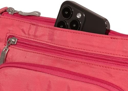 Baggallini Original RFID Protected Lightweight Nylon Zippered Travel Purse for Women ClimatePartner Certified