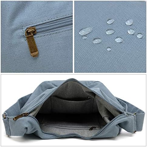 Coton Pose Women's Hippie Crossbody Bag - Top Zip Large Capacity Canvas Sling Bag - Handmade Jacquard Cloth