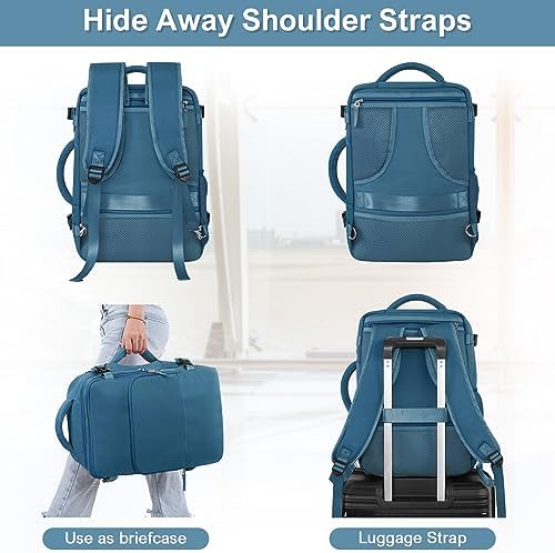 Women's Flight Approved Travel Backpack with USB Charging, Lightweight & Waterproof, Ideal for College, Work and Travel