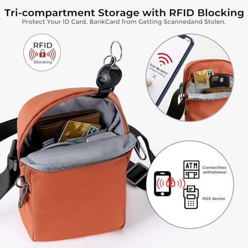 Tibroni Anti Theft RFID Crossbody Bag for Men and Women | Tibroni Sling Bag with Zipper Lock for Men and Women | Tibron
