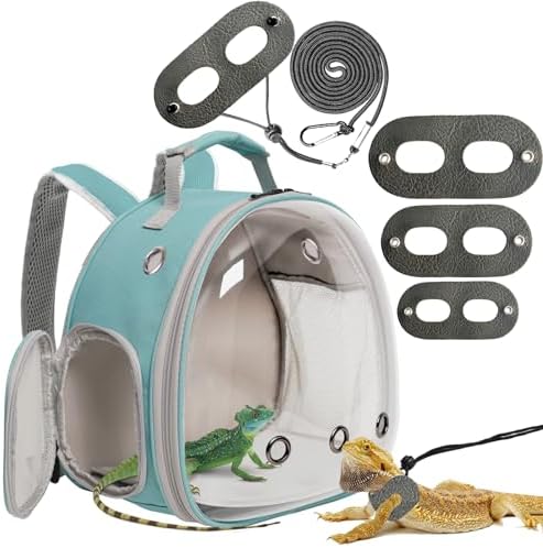 Bearded Dragon Travel Backpack with Harness and Leash Set Airline Approved Bearded Dragon Lizard Backpack Travel Carrier